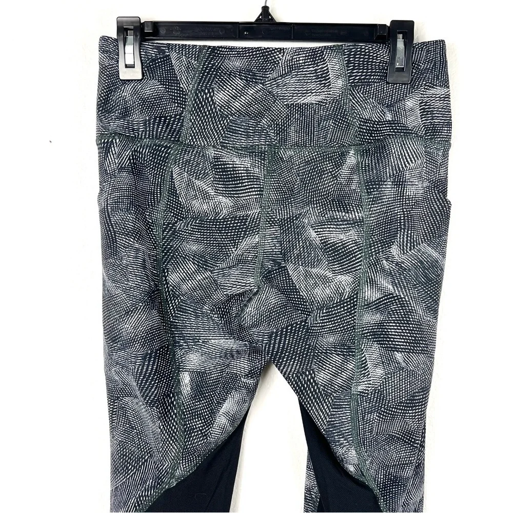 Lululemon Pace Rival HighRise Crop Velocity Mesh Island Mist Black size 8